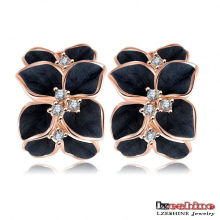 3 Colors Flower Floral Enamel Women Earrings (ER0099)